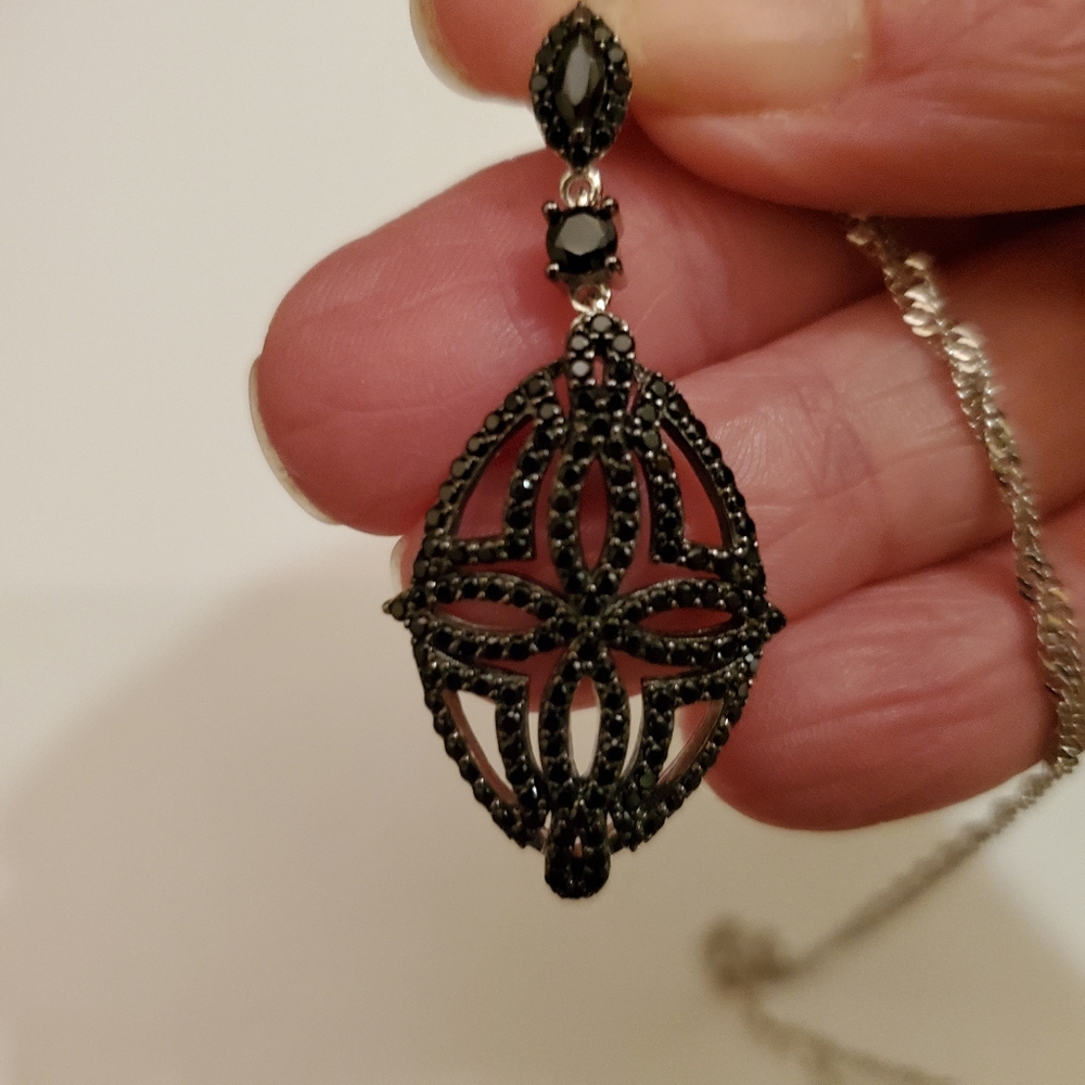 Ornate Black Spinel Necklace
